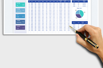 2025蓝色简约电商销售数据报表（月度）