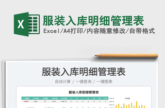 2025服装入库明细管理表