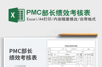 2025PMC部长绩效考核表
