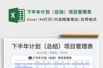 2025下半年计划（总结）项目管理表