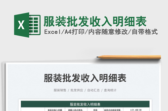 2025服装批发收入明细表