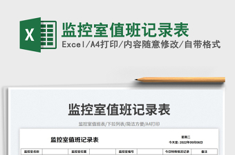 2025监控室值班记录表