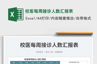 2025校医每周接诊人数汇报表