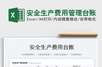 2025安全生产费用管理台账