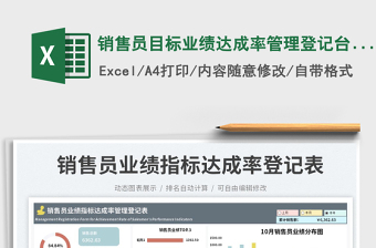 2025销售员目标业绩达成率管理登记台账