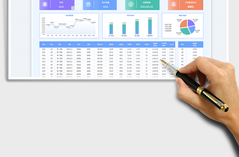 2025蓝色科技风电商销售数据报表（年度）