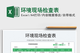 2025环境现场检查表