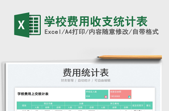 2025学校费用收支统计表