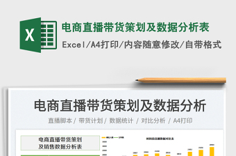 2025电商直播带货策划及数据分析表