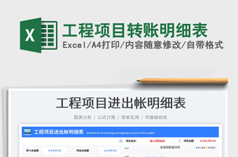 2025工程项目转账明细表