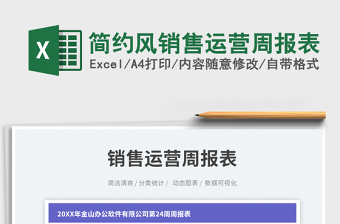 2025简约风销售运营周报表