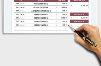 2025个人喜宴随礼记账表
