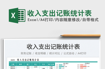2025收入支出记账统计表