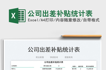 2025公司出差补贴统计表