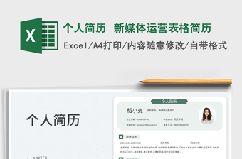 2025个人简历-新媒体运营表格简历