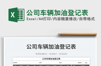 2025公司车辆使用excel表格大全