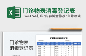 2025门诊物表消毒登记表