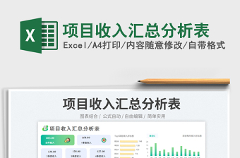 2025项目收入汇总分析表