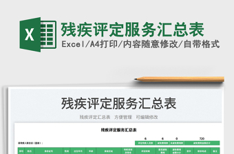 2025残疾评定服务汇总表