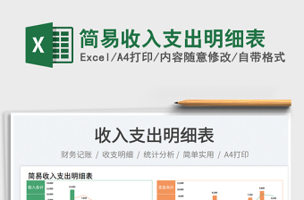 2025简易收入支出明细表