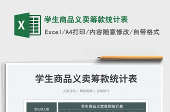 2025学生商品义卖筹款统计表