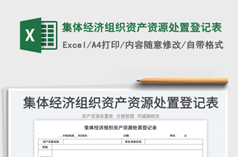 2025集体经济组织资产资源处置登记表