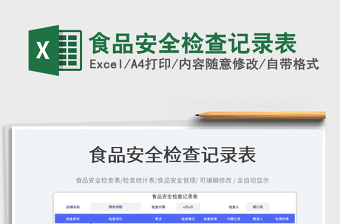 2025食品安全检查记录表