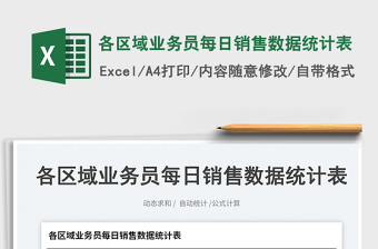 2025各区域业务员每日销售数据统计表