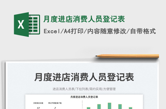 2025月度进店消费人员登记表