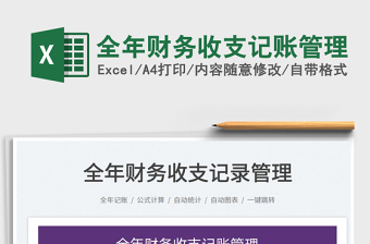 2025全年财务收支记账管理