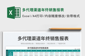 2025多代理渠道年终销售报表