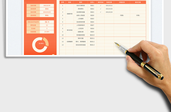 2025橙色简约风活动进度表
