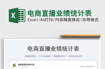 2025电商直播业绩统计表