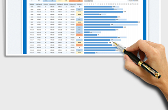 2025蓝色简约项目进度表（带甘特图）