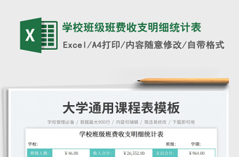 2025学校班级班费收支明细统计表