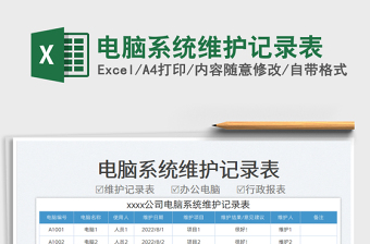 2025电脑系统维护记录表