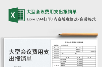2025大型会议费用支出报销单