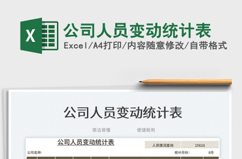 2025公司人员变动统计表