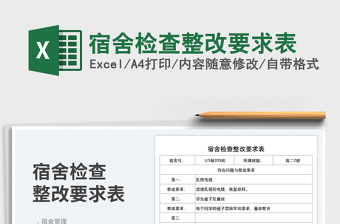 2025宿舍检查整改要求表