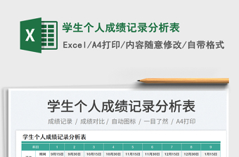 2025学生个人成绩记录分析表