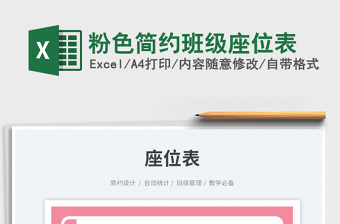 2025粉色简约班级座位表