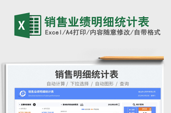 2025销售业绩明细统计表