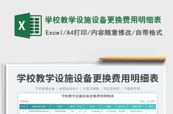 2025学校教学设施设备更换费用明细表