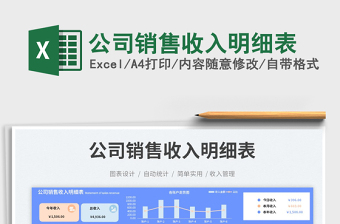 2025公司销售收入明细表