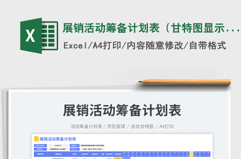 2025展销活动筹备计划表（甘特图显示）