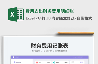 2025费用支出财务费用明细账