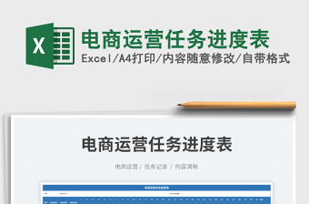 2025电商运营任务进度表