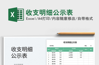 2025收支明细公示表