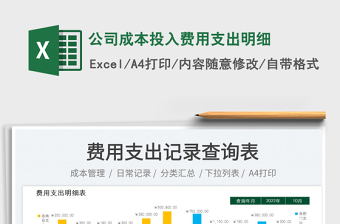 2025公司成本投入费用支出明细