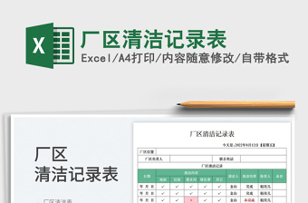 2025厂区清洁记录表